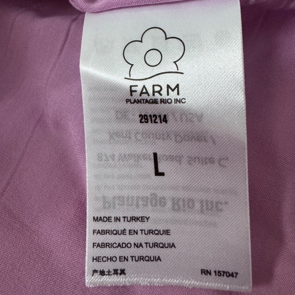 Farm Rio Mixed Print Scarf Mini Wrap Dress. Large - Picture 8 of 9